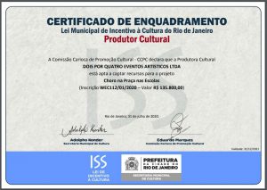 choro na praça nas escolas lei de incentivo à cultura rouanet iss-RJ projeto aprovado captação de recursos