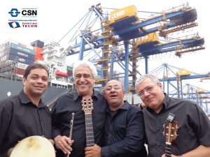 COMPANHIA SIDERÚRGICA NACIONAL SEPETIBA TECON evento corporativo no Porto de Itaguaí música ao vivo choro na praça