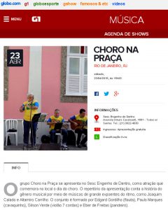 Sesc Engenho de Dentro Choro na Praça Dia do Choro