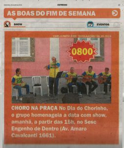 Sesc Engenho de Dentro Choro na Praça Dia do Choro