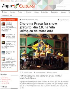 SESI CULTURAL choro na praça música ao vivo