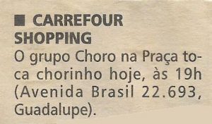 Carrefour Shopping Guadalupe choro na praça edgard gordilho chorinho rio de janeiro