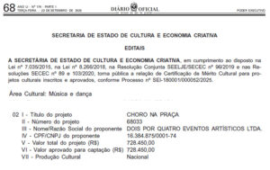 Lei Incentivo à Cultura ICMS Rio de Janeiro Choro na Praça